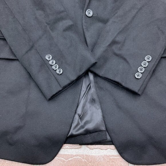 Jos A Bank Blazer Men 46R Black 100% Cashmere Classic Career Suit Jacket Haiti - Picture 3 of 12